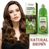 Natural Organic Bubble Hair Color Shampoo - Instant Dye for Grey Hair - Natural Brown 3.0