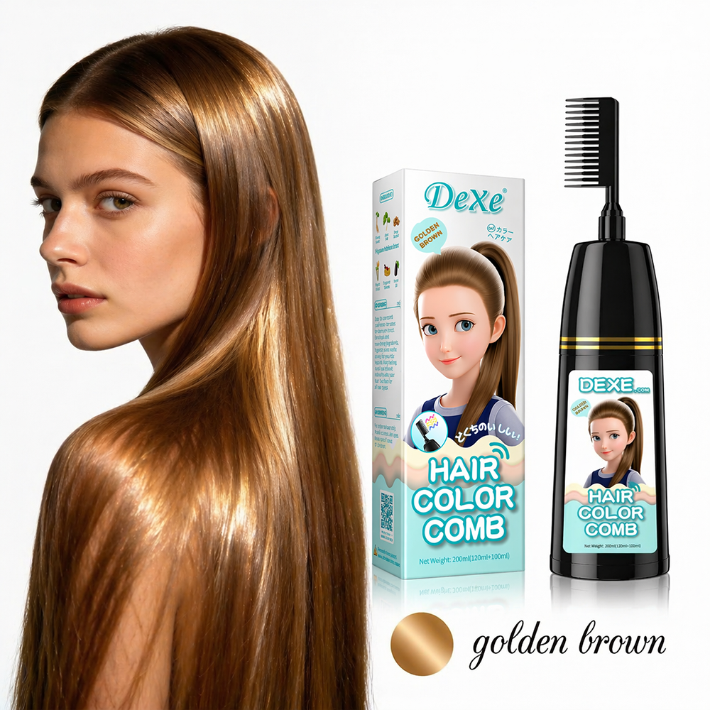 natural plant hair dye DEXE Herbal Hair Dye Comb | Natural Plant-Based Formula